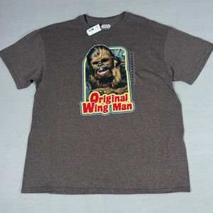 Star Wars Chewbacca Original‎ Wing Man Graphic T-Shirt Mens XL Brown Heather NWT
